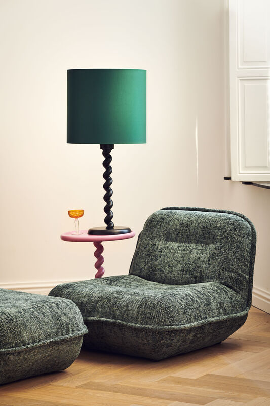 Pied de lampe Twister — Noir