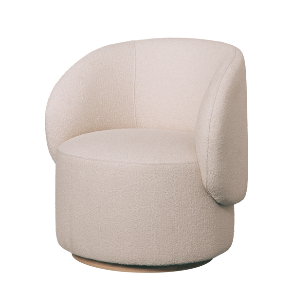 Fauteuil AUGUSTE Naturel — Bouclette crème