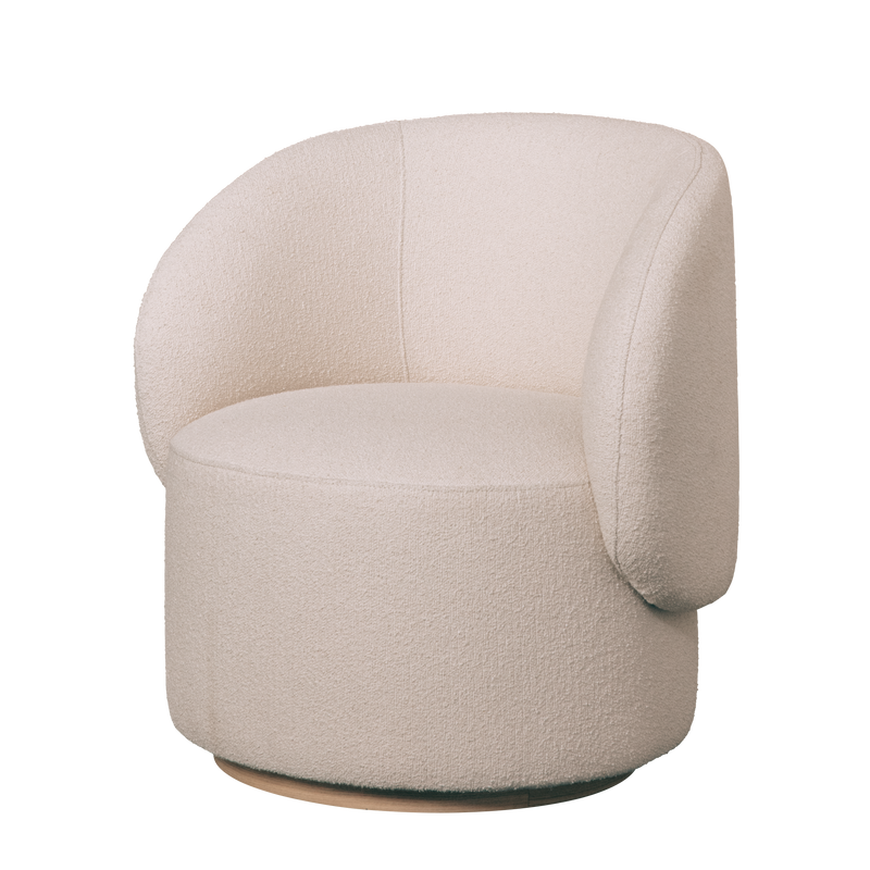 Fauteuil AUGUSTE Naturel — Bouclette crème