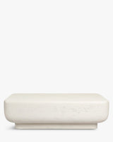 Table basse Lithos L110 blanc effet ciment - vue d'ensemble