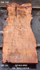Table de diner Kauri Beam et pieds Natura — 300x110cm