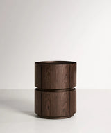 Table de chevet ROSS Noyer foncé