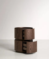 Table de chevet ROSS Noyer foncé tiroir