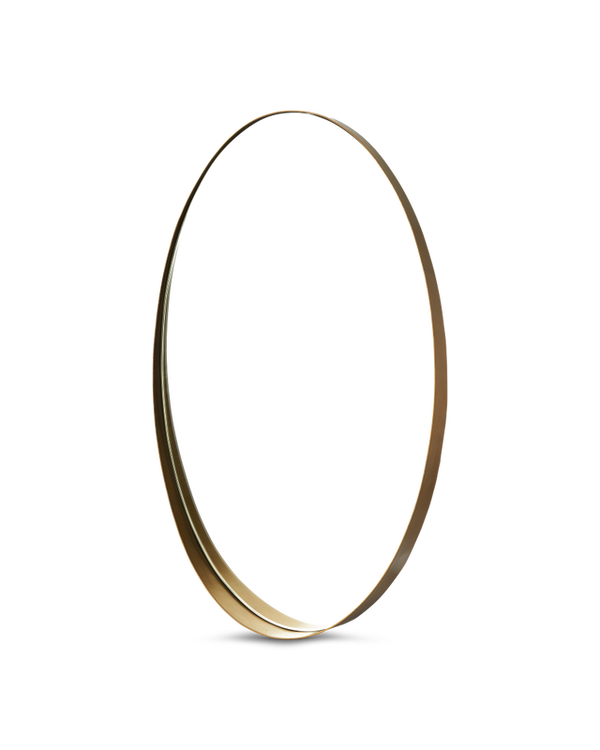 Miroir mural Oval Shelf — Doré