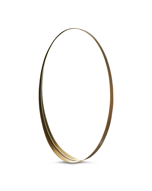Miroir mural Oval Shelf — Doré