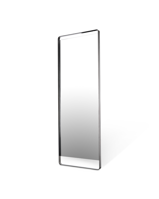 Miroir Standing en métal — Argent