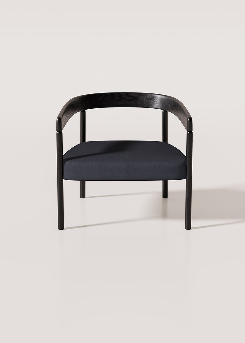 Fauteuil Nua — Frêne noir & Tissu Acet