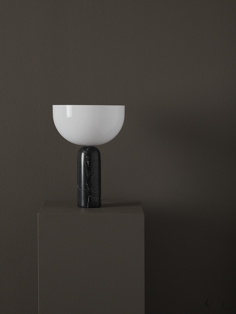 Lampe de table Kizu — Black Marble w. White Acrylic
