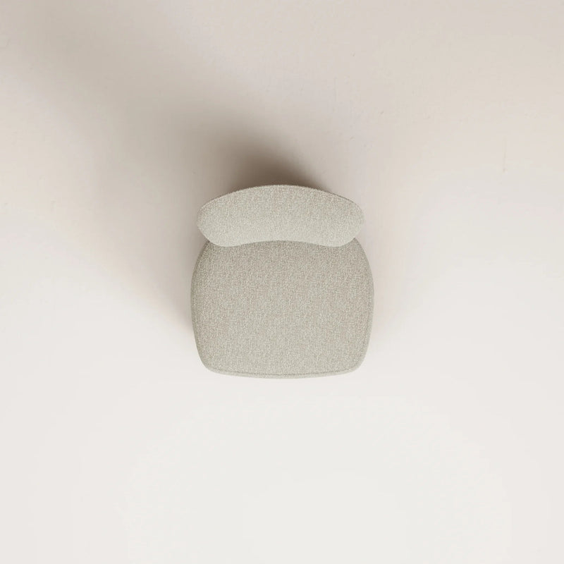 Fauteuil Nicolo Chêne fumé — Tissu bouclé Pearl