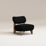 Fauteuil Nicolo Chêne fumé — Tissu bouclé Black