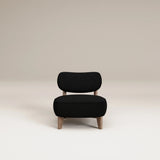 Fauteuil Nicolo Chêne fumé — Tissu bouclé Black