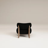 Fauteuil Nicolo Chêne fumé — Tissu bouclé Black