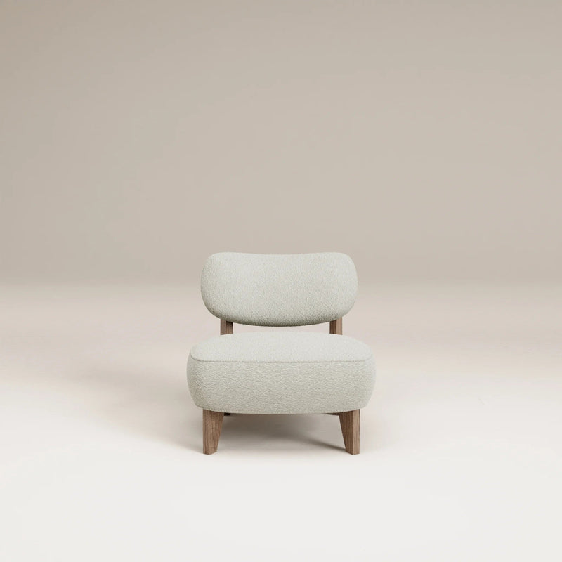 Fauteuil Nicolo Chêne fumé — Tissu bouclé Nata