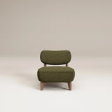 Fauteuil Nicolo Chêne fumé - Tissu bouclé — Olivegreen