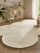 Tapis en laine Nuria Crème