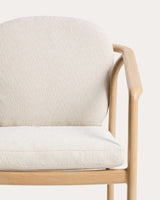 Chaise empilable SIRTE — Aluminium effet bois et corde écrue