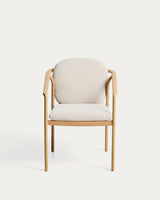 Chaise empilable SIRTE — Aluminium effet bois et corde écrue