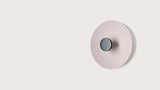 Applique OSION — Résine blanche et métal noir mat