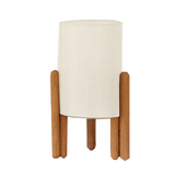 Lampe de table COLETTE S — Frêne naturel & Blanc