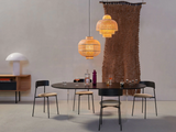 Table de diner Plateau oval — Pieds noir & Plateau noir