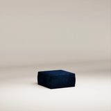 Pouf PLUMPY — Carré M velours côtelé Ink bleu