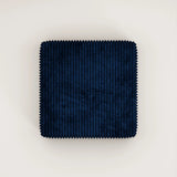 Pouf PLUMPY — Carré M velours côtelé Ink bleu