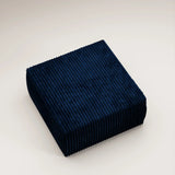 Pouf PLUMPY — Carré M velours côtelé Ink bleu