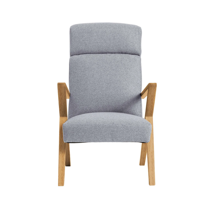 Fauteuil Retrostar Lounge - Wool Line — Natural & Stone Grey