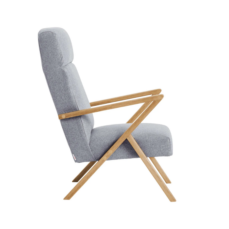 Fauteuil Retrostar Lounge - Wool Line — Natural & Stone Grey