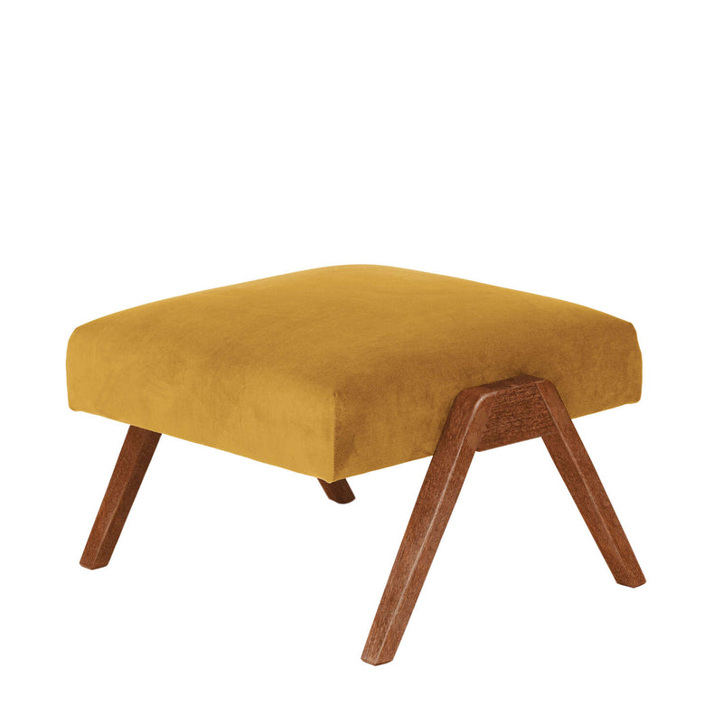 Pouf Retrostar Sofa - Velvet Line Premium — Walnut stain & Amber