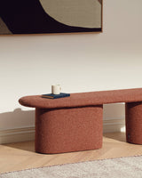 Banc Rull bouclé rouge brique
