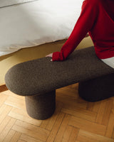Banc Rull bouclé brun chocolat