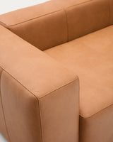 Canapé Blok 2 places cuir marron