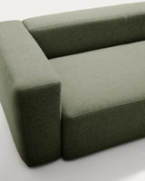 Canapé Blok 2 places chenille vert mousse