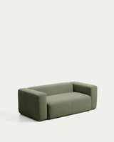 Canapé Blok 2 places chenille vert mousse