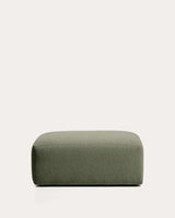 Pouf terminal Blok chenille vert foncé