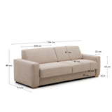 Canapé-lit Anley 4 places beige