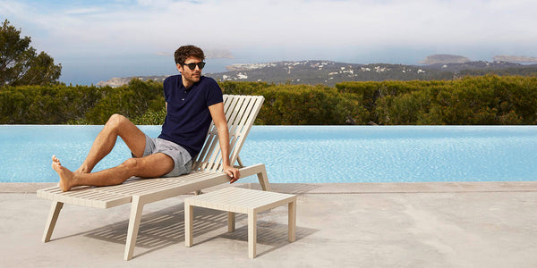Chaise longue Spritz — Ecru