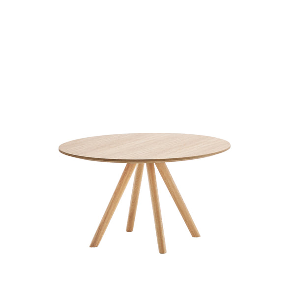 Table Stiks H38cm & plateau Ø70cm — Chêne naturel