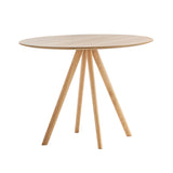 Table Stiks H72cm & plateau Ø80cm — Chêne naturel