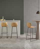 Table ESSENS piétement Ø38cm & plateau rond Ø80cm — PE3 Bleu B44