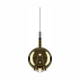 Suspension SKY-FALL ROUND Sauge doré