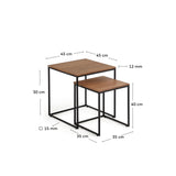 Ensemble 2 tables d'appoint YOANA