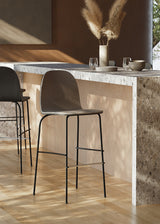Chaise de bar Terra — Métal & Chêne noir