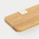 Étagère murale BRACKET chêne massif, coloris Blanc Crème, vue de dessus