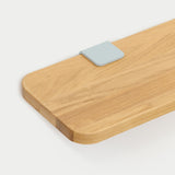 Étagère murale BRACKET chêne massif, coloris Bleu Pâle, vue de dessus