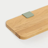 Étagère murale BRACKET chêne massif, coloris Gris Eucalyptus, vue de dessus
