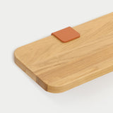 Étagère murale BRACKET chêne massif, coloris Rouge Tangerine, vue de dessus