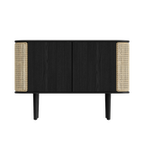 Cabinet Treasure 2 portes - black oak — Venitian cane