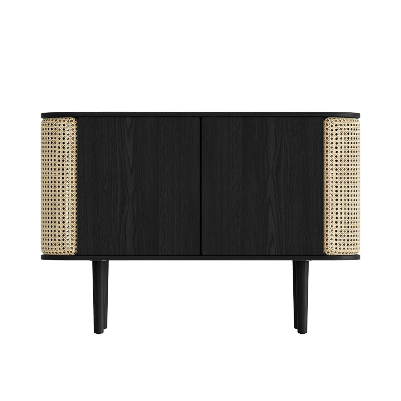 Cabinet Treasure 2 portes - black oak — Venitian cane